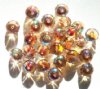 25 6x8mm Faceted Smoke Topaz AB Donut Beads